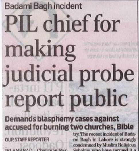 Sajid Ishaq PIL Condemn Badami Bagh Incident